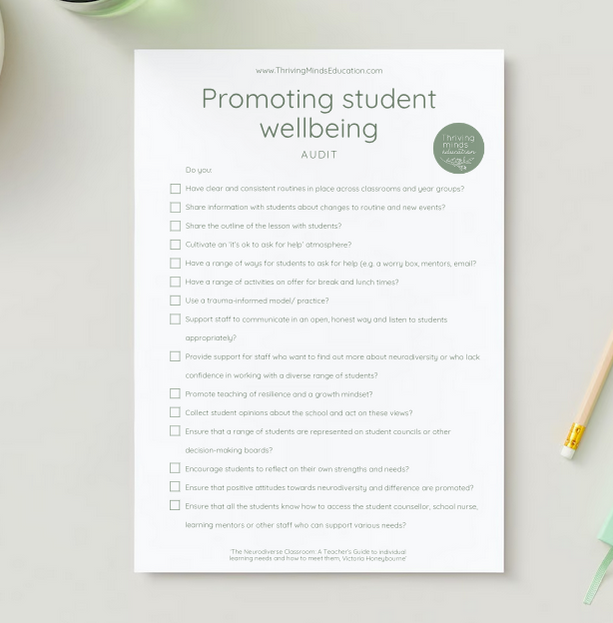 Promoting student wellbeing audit- Digital Checklist