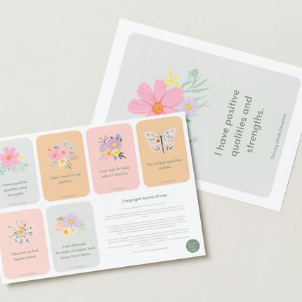 6 Affirmation Statement Cards and Posters- Digital Download