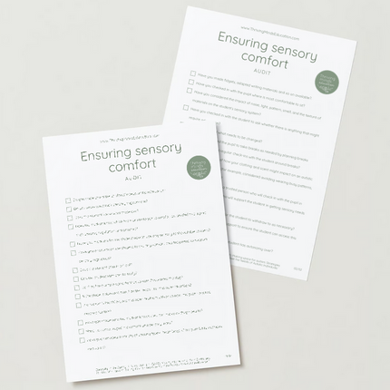 'Ensuring sensory comfort'- Digital Checklist