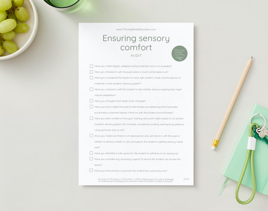 'Ensuring sensory comfort'- Digital Checklist