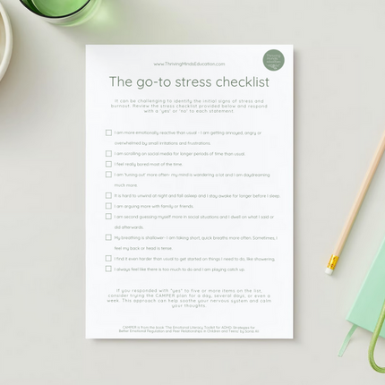 The go-to stress checklist: Digital Download