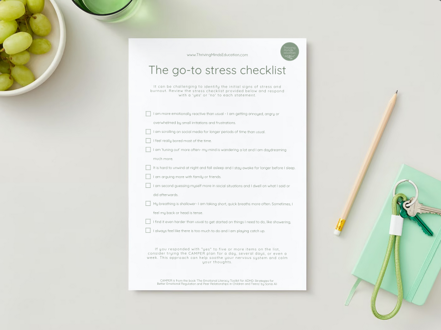 The go-to stress checklist: Digital Download