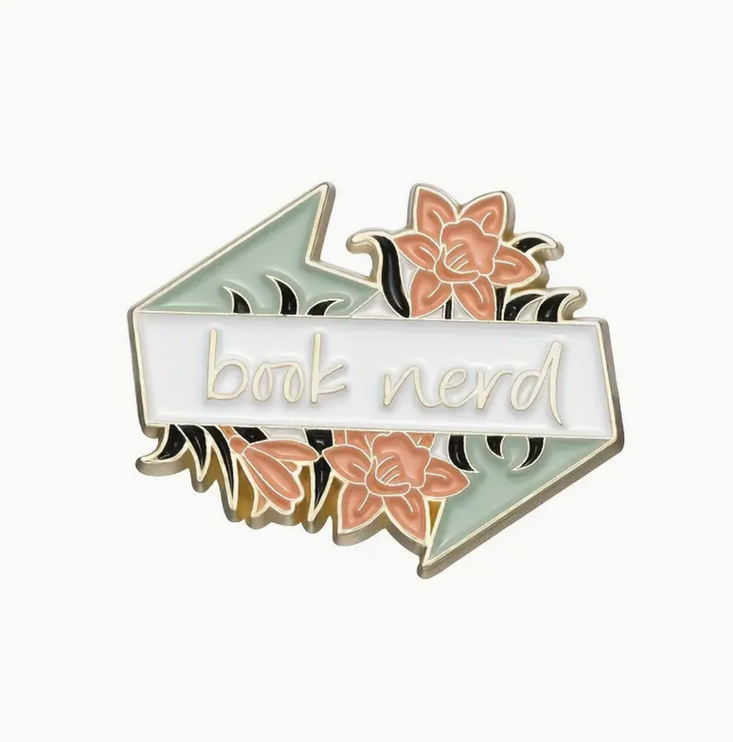 'Book nerd' Pin