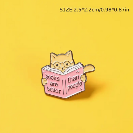 'Books are better than people' Pin