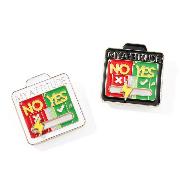 'My Attitude' YES NO Pin