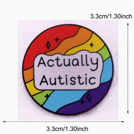 'Actually autistic' Large Pin