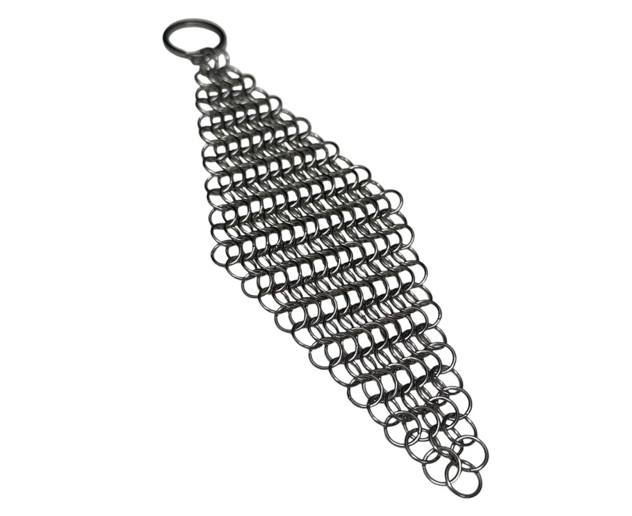 SILVER Rhomboid Hand Crafted Chain Maille Keyring