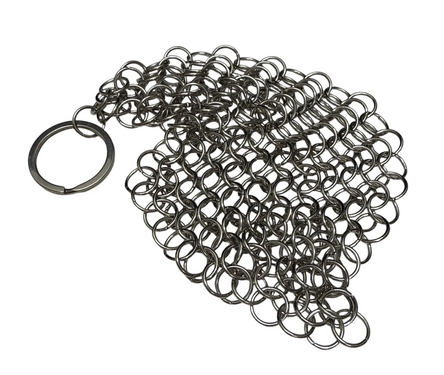 SILVER Rhomboid Hand Crafted Chain Maille Keyring