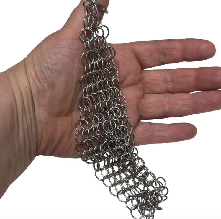 SILVER Rhomboid Hand Crafted Chain Maille Keyring