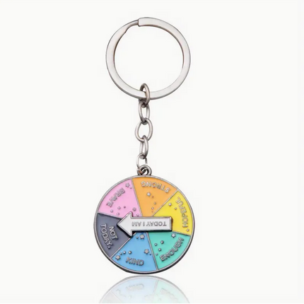 'Today I Am' Spinner Keyring