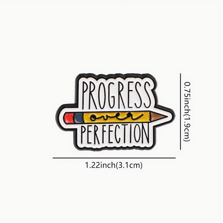 'Progress over perfection' Pin
