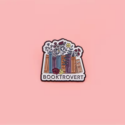 'Booktrovert' enamel Pin