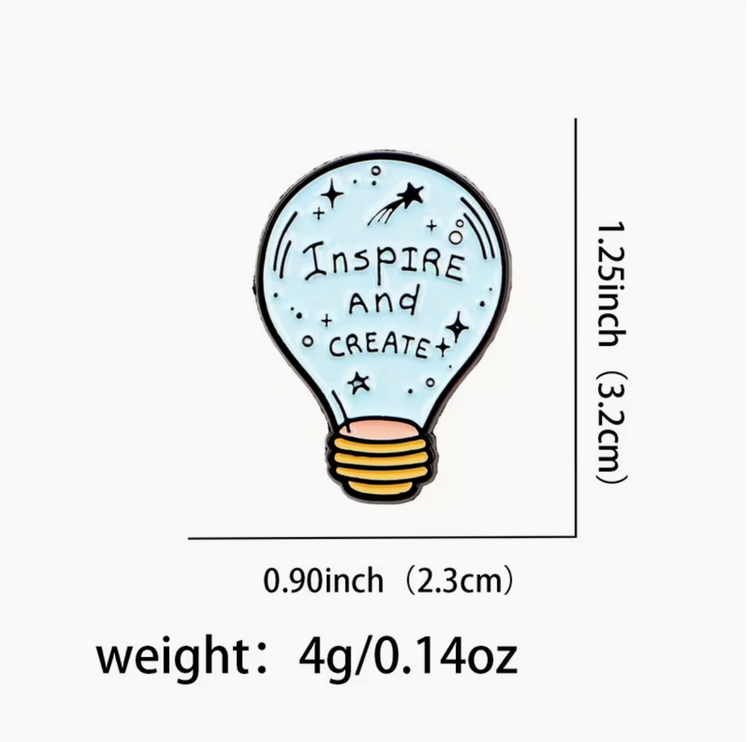 'Inspire and Create' enamel Pin