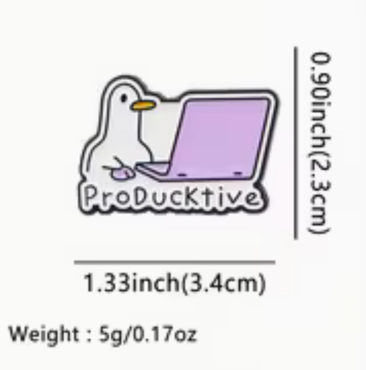 'Producktive' enamel Pin