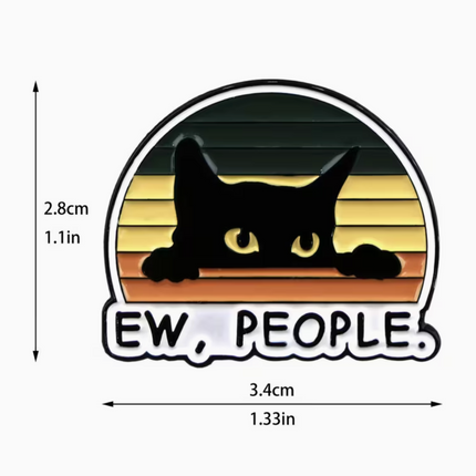 'Ew, people' enamel Pin