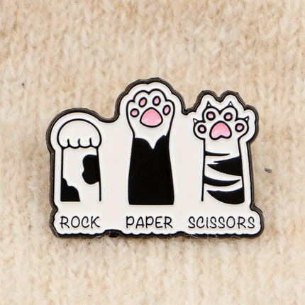 'Rock paper scissors' enamel Pin
