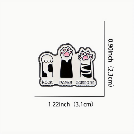 'Rock paper scissors' enamel Pin