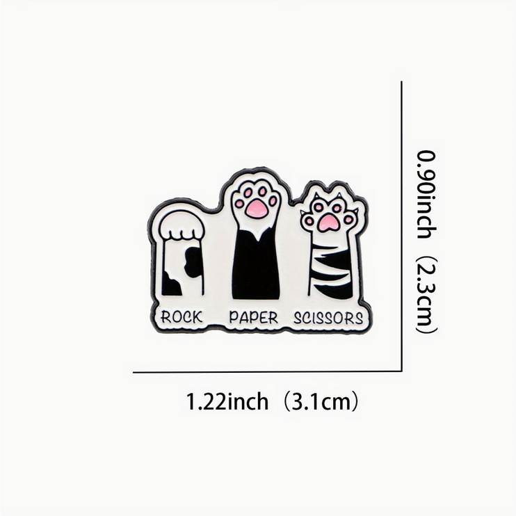 'Rock paper scissors' enamel Pin