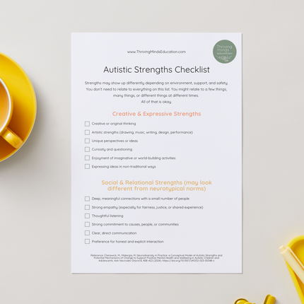 Autistic Strengths- Checklist