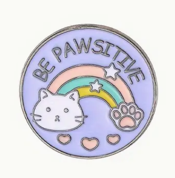 'Pawsitive' Pastel Pin