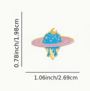 'Planet Inspired Ice-Cream Cone' Pin