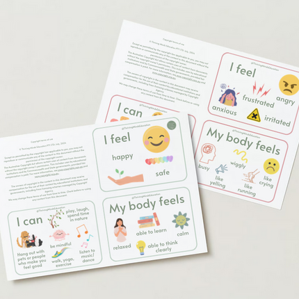 Feelings and Regulation Idea Cards- Digital Download Version