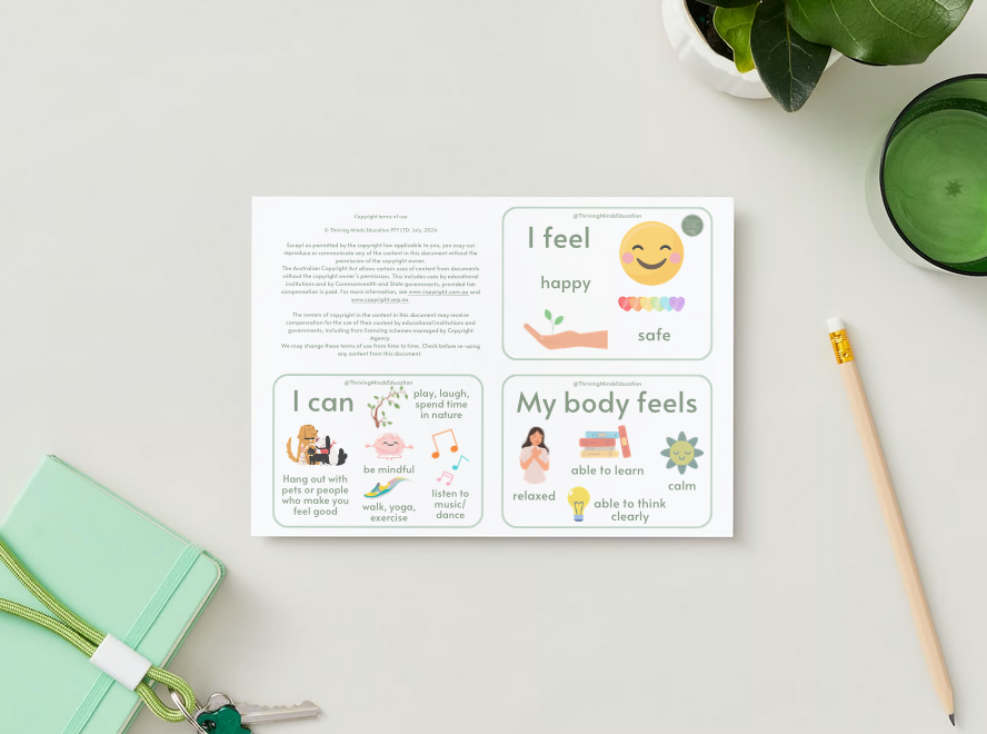 Feelings and Regulation Idea Cards- Digital Download Version