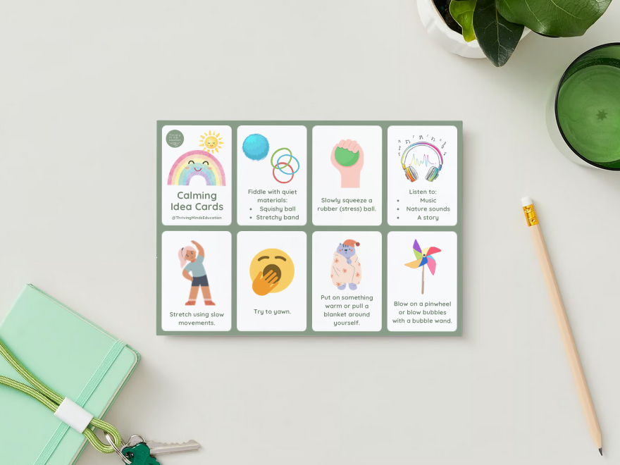 Laminated Calming Idea Cards