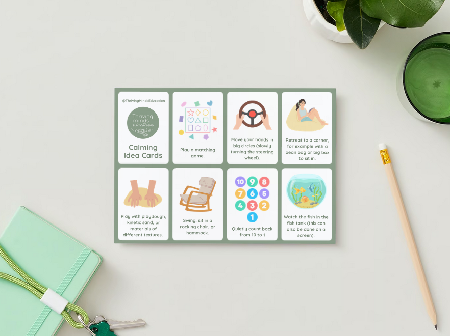Laminated Calming Idea Cards