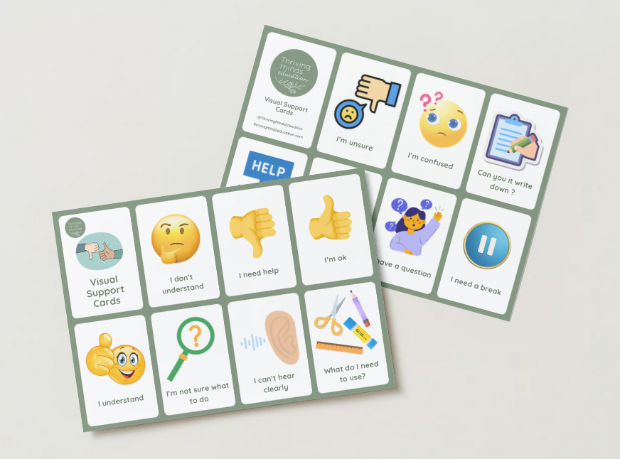 Laminated Visual Support Cards – Thriving Minds Education