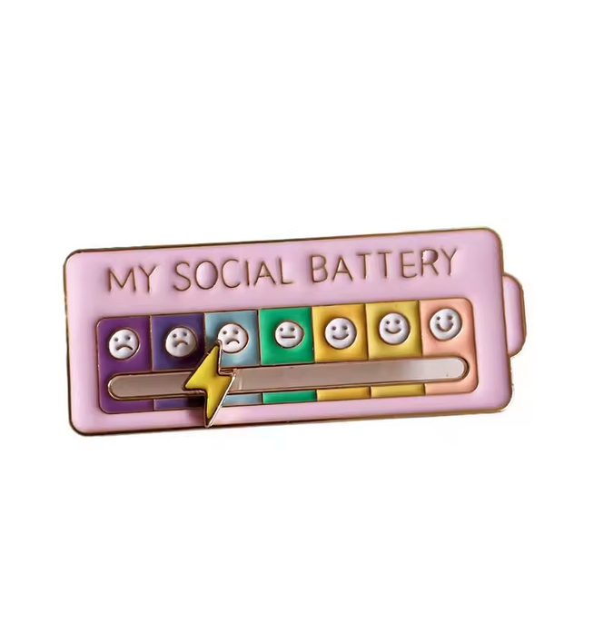 My Social Battery Pin