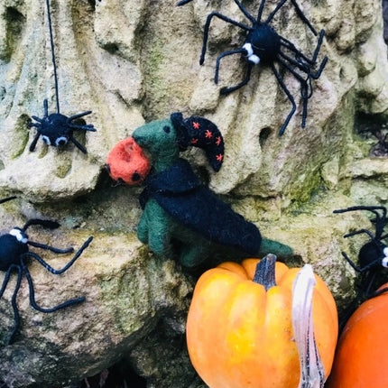 Handmade Felt Fair Trade Spooky Spiderweb Hanging Halloween