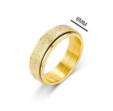 Gold Spinner Fidget Band Ring in Stainless Steel