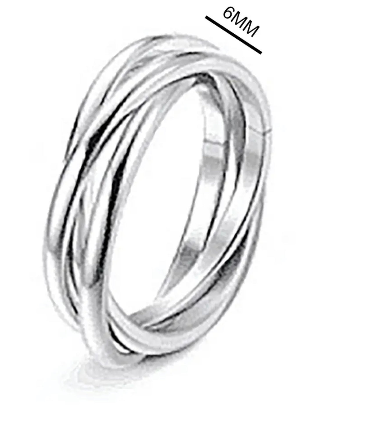 Interlinked Spinner Fidget Band Ring in Stainless Steel