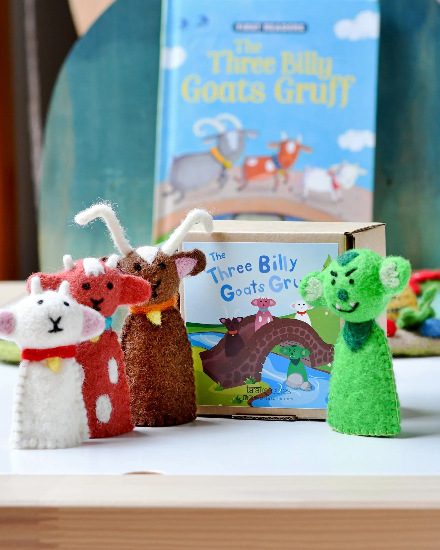 Three Billy Goats Gruff- Finger Puppet Set