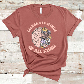 CELEBRATE MINDS OF ALL KINDS - Mauve T-shirt