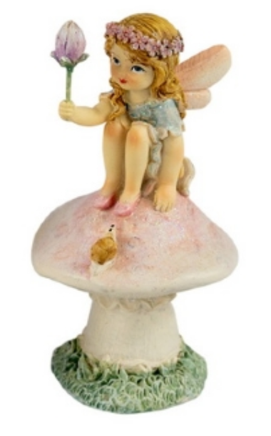 Fairy Friend Sitting on a Mushroom