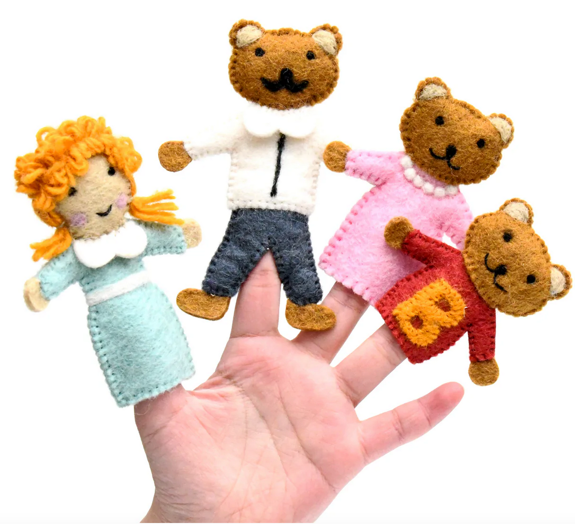 Goldilocks and the Three Bears, Finger Puppet Set