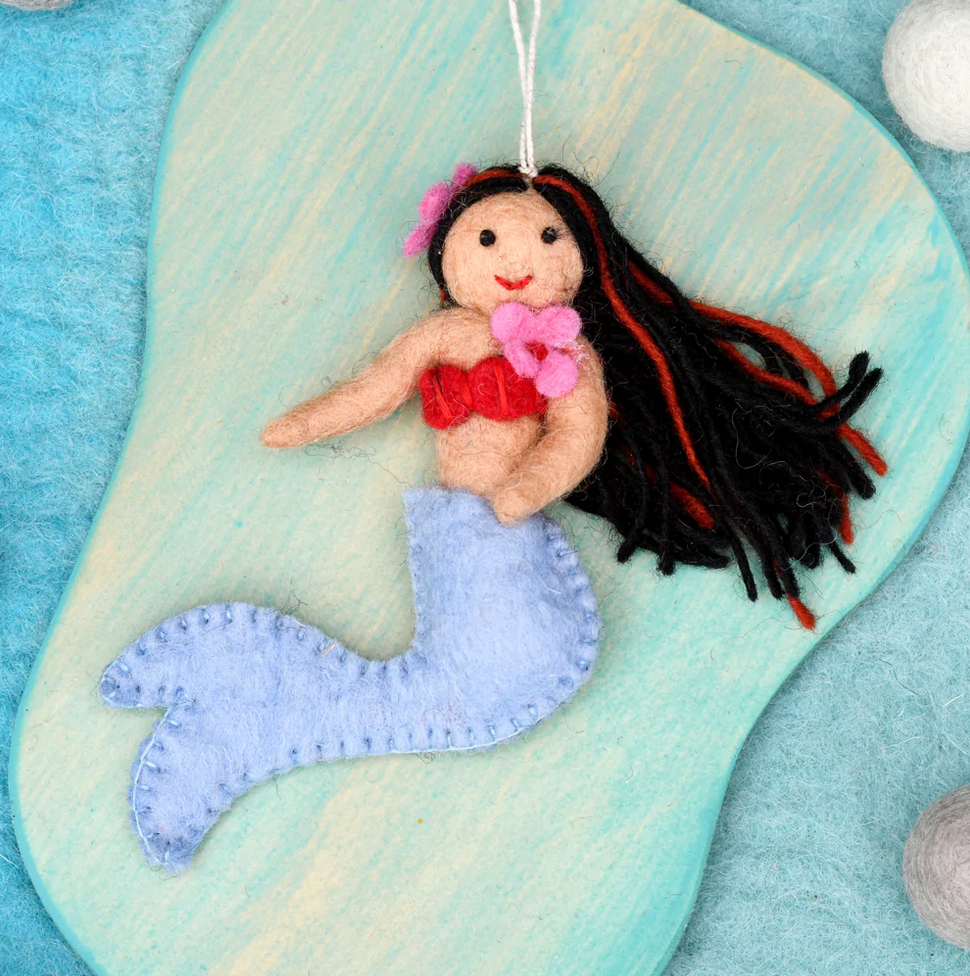 Felt Little Mermaid Hanging- Lavender Tail