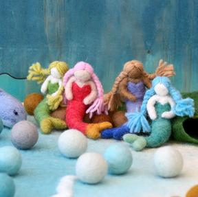 Felt Waldorf Mermaid- Pink Hair