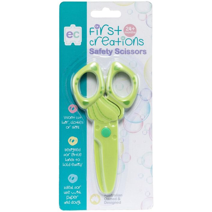 First Creations Safety Scissors Green